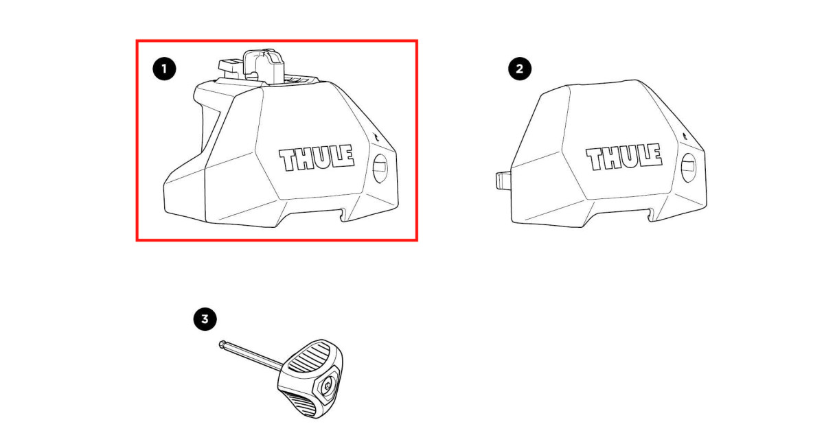 Thule Complete Foot Thule Evo Fixpoint Ersatzteil einzelner Fu