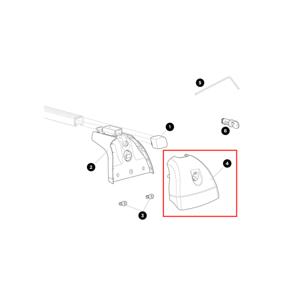 Thule Outer Cover Fixpoint 751 Thule Rapid System Kappe als Ersatzteil