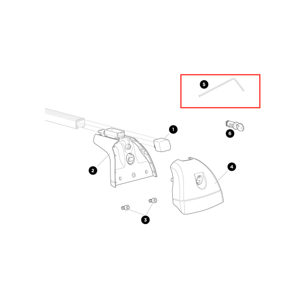Thule Allen Schlüssel M6 Thule innensechskant Schlüssel