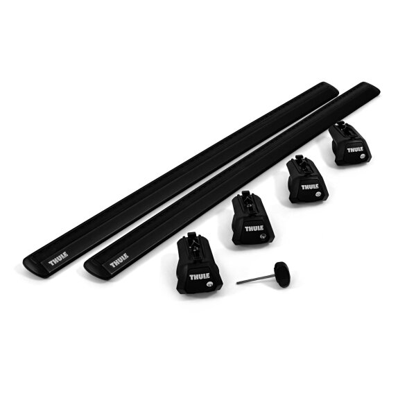 Thule Dachträger inkl. Füße für VOLKSWAGEN Caddy Cargo Maxi 4-T Van 2021- (Dachreling) - schwarz