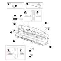 Thule Schlossabdeckung rechts – Lockbar Handle...